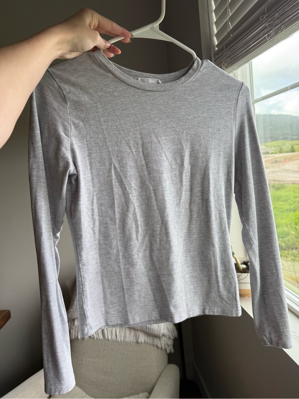 Cotton On Grey All Day Crew Long Sleeve Tee - Women’s Size Medium
